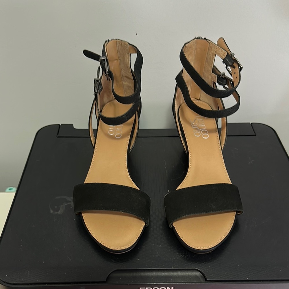 Franco Sarto Black Wedges
